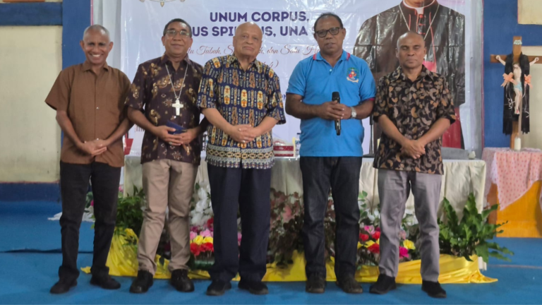 Rapat Evaluasi Panitia Tahbisan Episkopal Uskup Larantuka berlangsung di Rusun Unio pada Sabtu (28/02/2026)